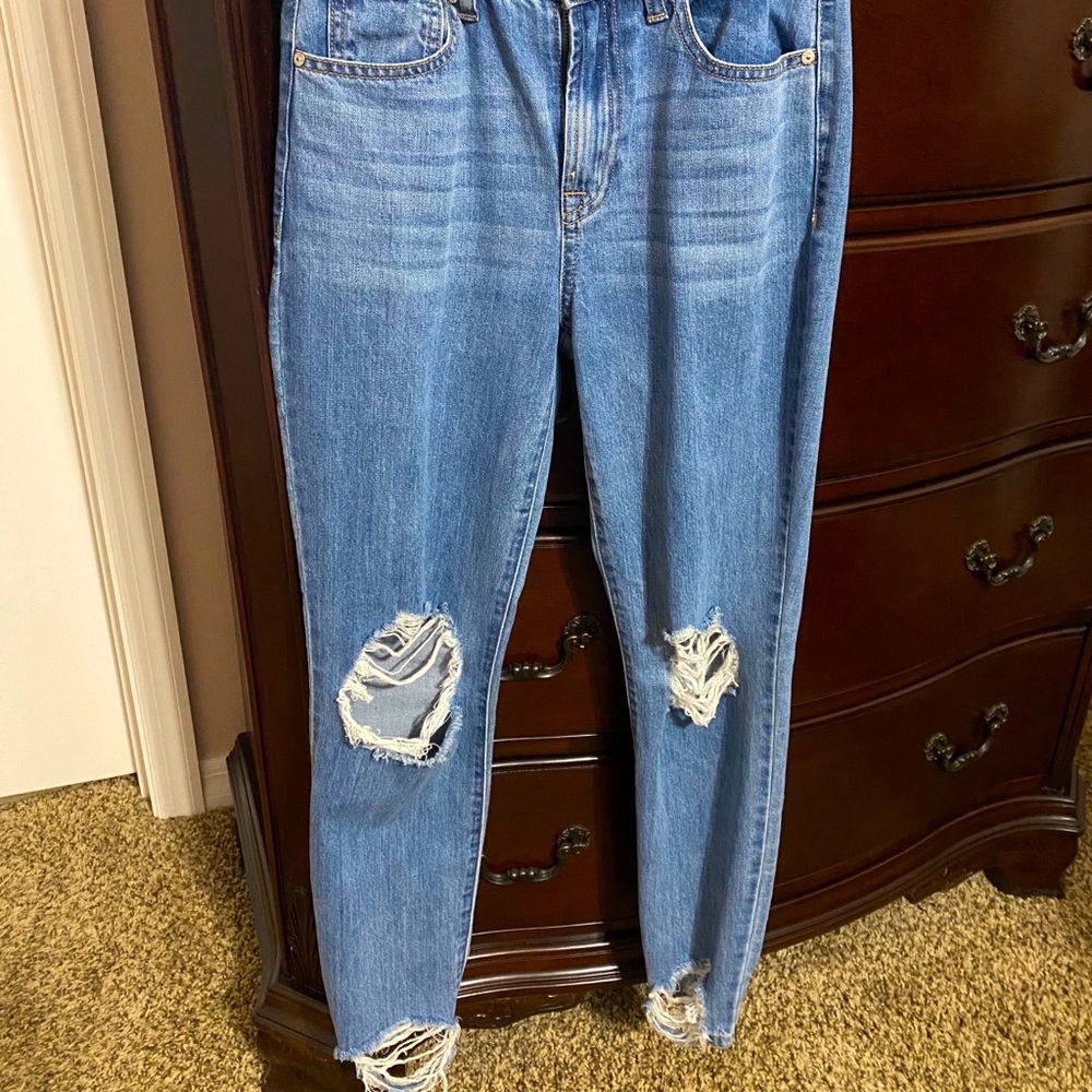 Rewash Ripped Straight Jeans